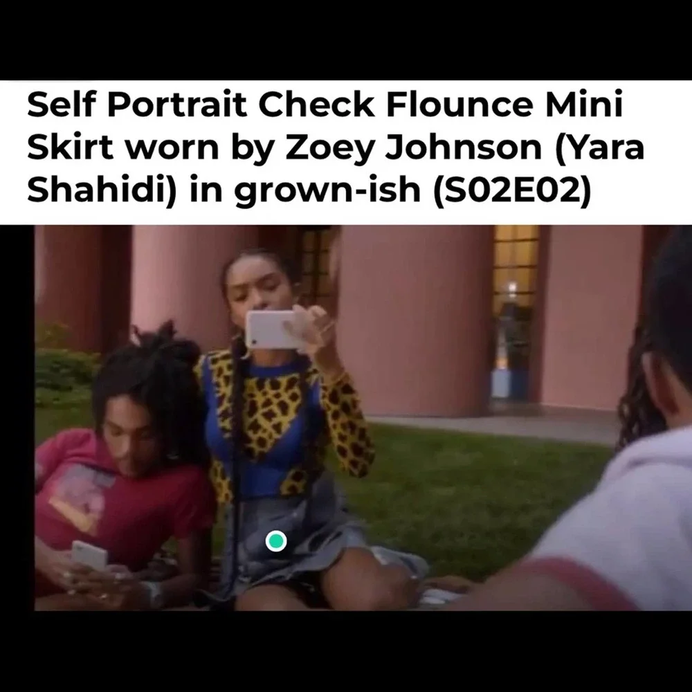 Self-Portrait Flounced Check Plaid Ruffle Skirt US 0 - Picture 7 of 16